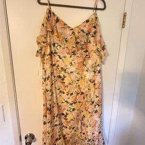 Adorne Woman Floral Multicolor Dress - off shoulder/ spaghetti straps